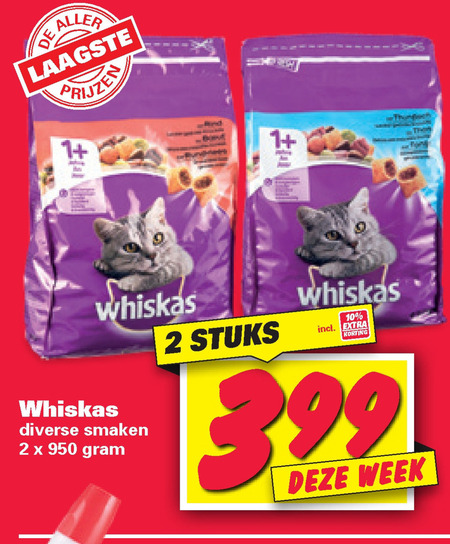 Whiskas   kattenvoer folder aanbieding bij  Nettorama - details