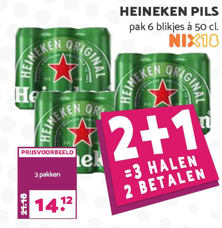 Heineken   blikje bier folder aanbieding bij  MCD Supermarkt Basis - details