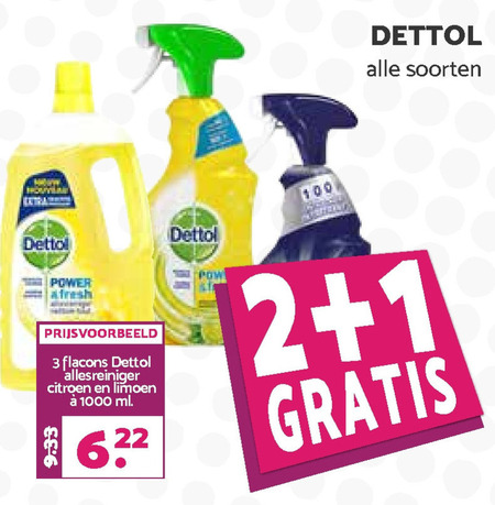 Dettol   vochtige schoonmaakdoekjes, allesreiniger folder aanbieding bij  MCD Supermarkt Basis - details