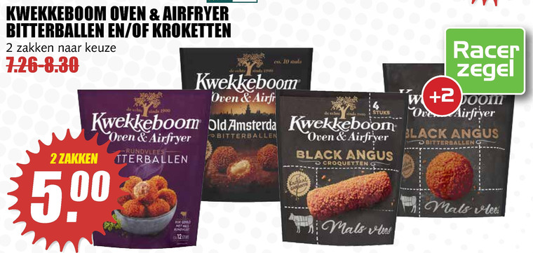 Kwekkeboom   bitterballen, kroket folder aanbieding bij  MCD Supermarkt Basis - details