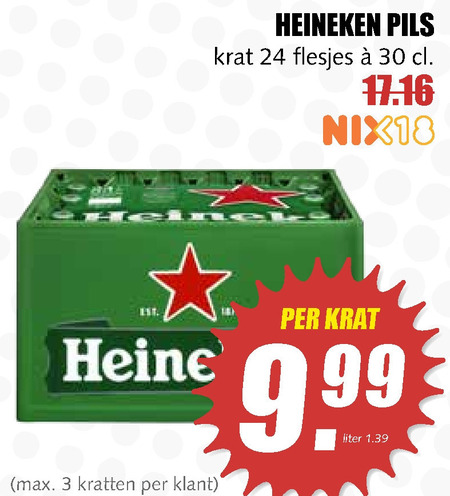 Heineken   krat bier folder aanbieding bij  MCD Supermarkt Basis - details