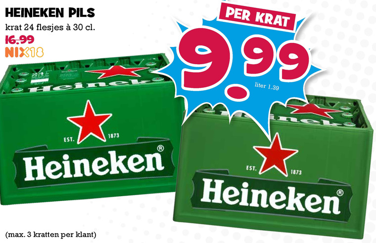 Heineken   krat bier folder aanbieding bij  Boons Markt - details