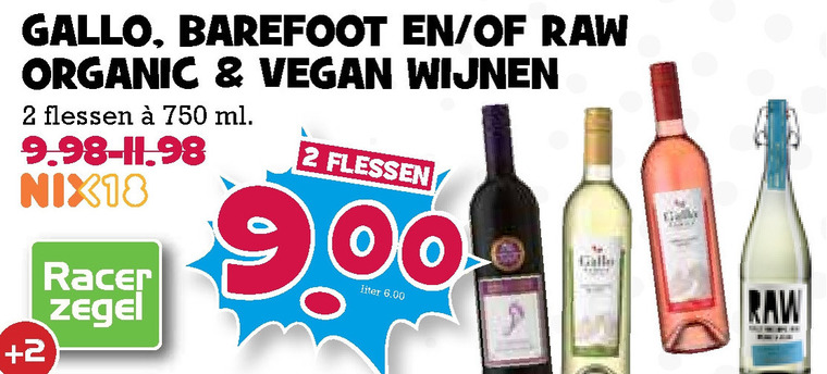 Barefoot   rode wijn, witte wijn folder aanbieding bij  Boons Markt - details