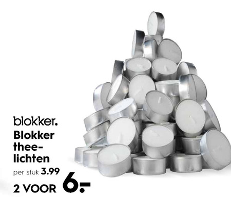 Blokker Huismerk   theelicht folder aanbieding bij  Blokker - details