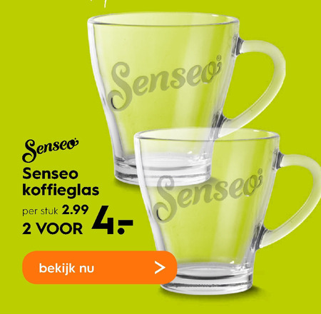 Norm leerling Verspilling Douwe Egberts Senseo koffieglas folder aanbieding bij Blokker - details