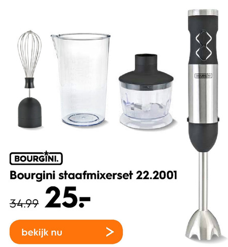 Bourgini   staafmixer folder aanbieding bij  Blokker - details