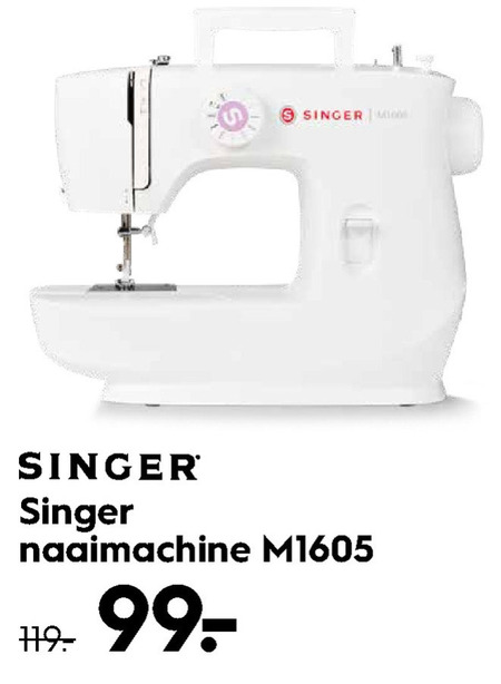 Singer   naaimachine folder aanbieding bij  Blokker - details