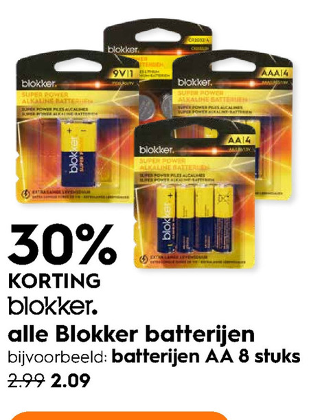 Blokker Huismerk   batterij folder aanbieding bij  Blokker - details