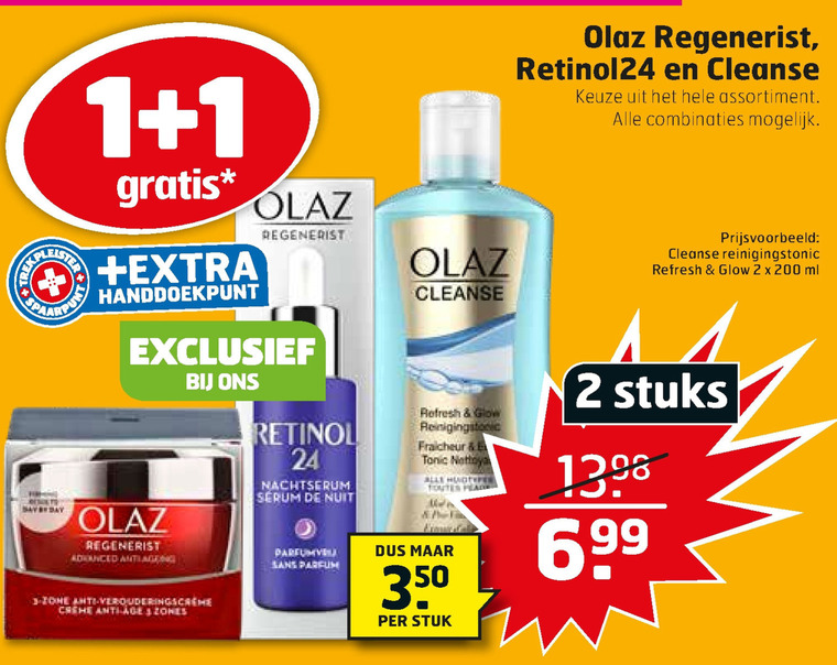 Olaz   gezichtsverzorging, dagcreme folder aanbieding bij  Trekpleister - details