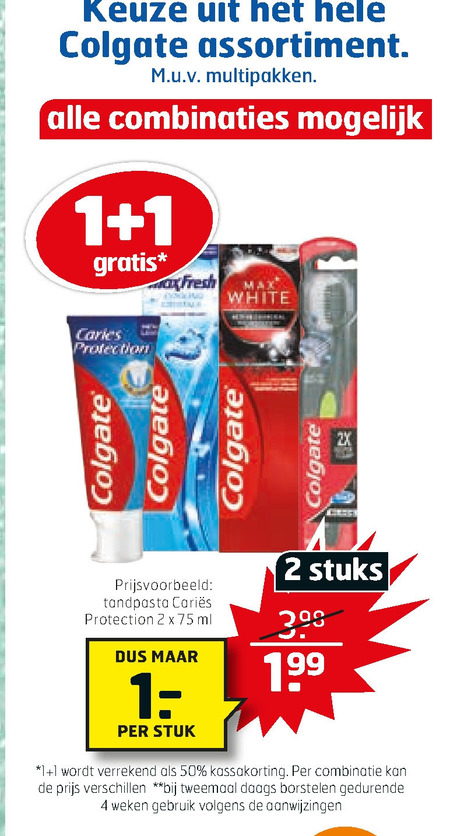 Colgate   tandpasta, tandenborstel folder aanbieding bij  Trekpleister - details