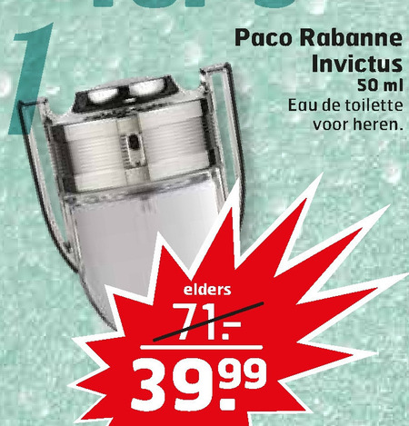 Paco Rabanne   eau de toilette folder aanbieding bij  Trekpleister - details