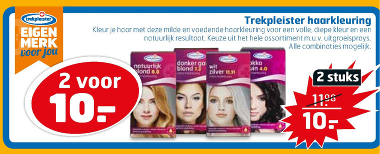 Trekpleister Huismerk   haarkleuring folder aanbieding bij  Trekpleister - details