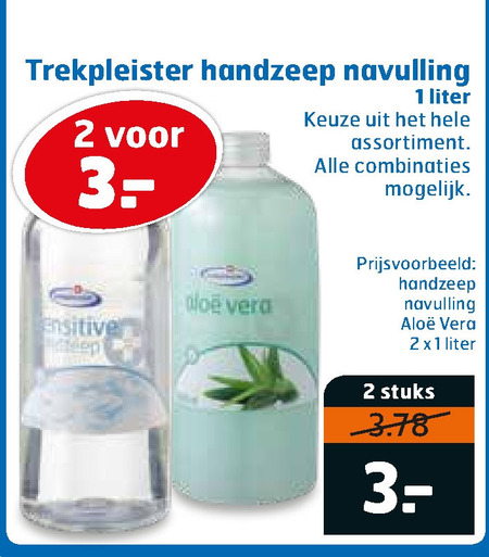 Trekpleister Huismerk   handzeep folder aanbieding bij  Trekpleister - details