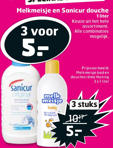 Melkmeisje   douchegel folder aanbieding bij  Trekpleister - details