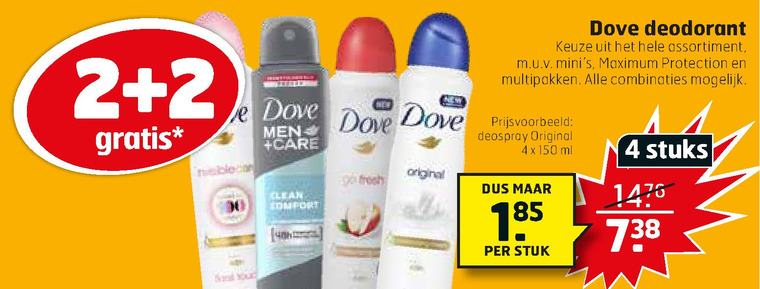 Dove   deodorant folder aanbieding bij  Trekpleister - details