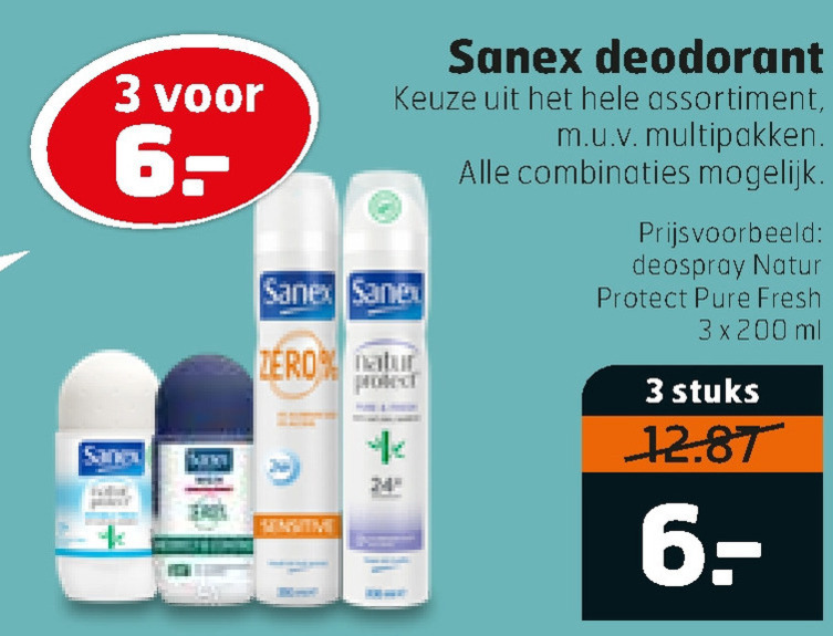 Sanex   deodorant folder aanbieding bij  Trekpleister - details