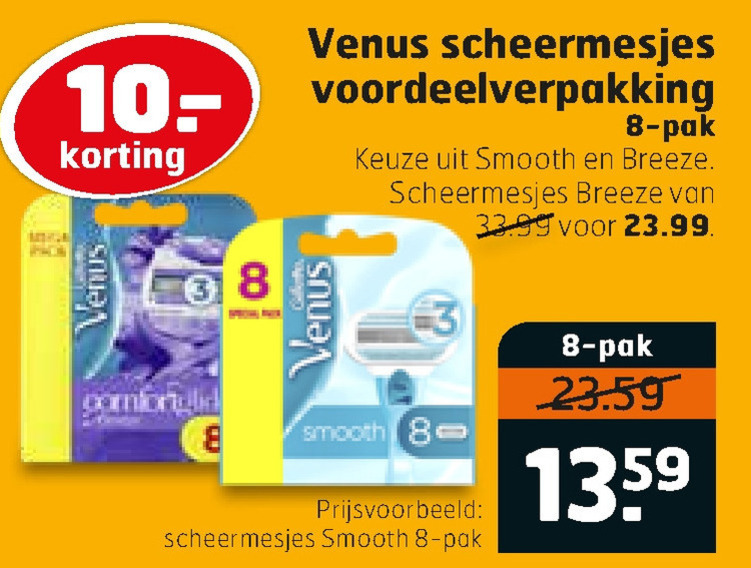 Gillette Venus   dames scheermesje folder aanbieding bij  Trekpleister - details