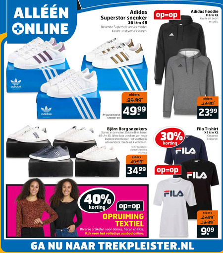 Adidas   dames sneakers, heren sneakers folder aanbieding bij  Trekpleister - details