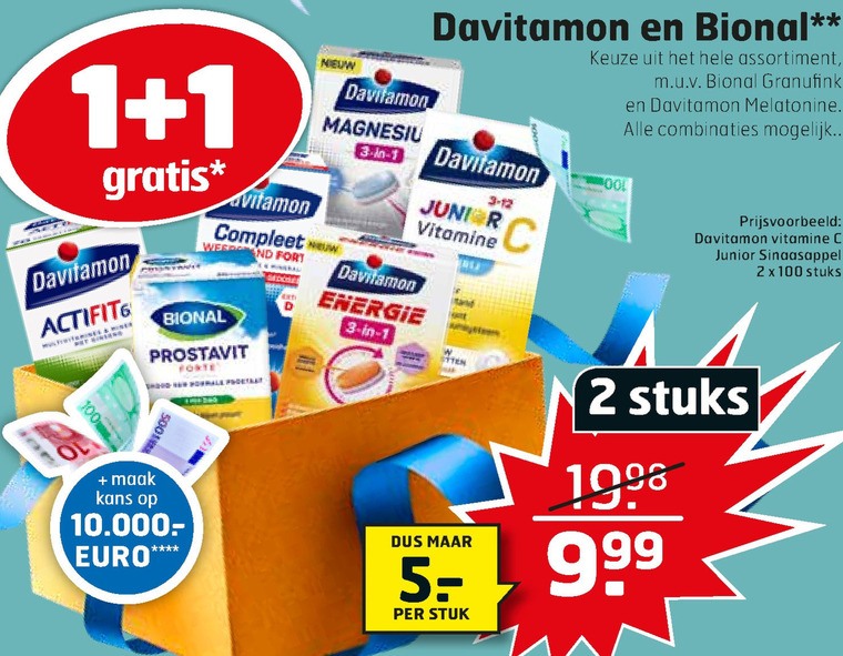 Davitamon   voedingssupplement, multivitaminen folder aanbieding bij  Trekpleister - details