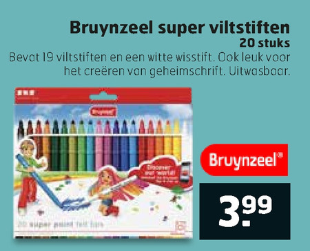 Bruynzeel   viltstiften folder aanbieding bij  Trekpleister - details