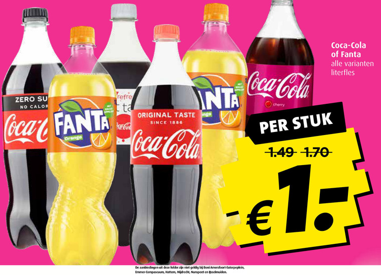 Coca-Cola   frisdrank, cola folder aanbieding bij  Boni - details