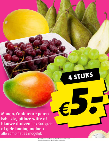 Conference   druiven, peren folder aanbieding bij  Boni - details