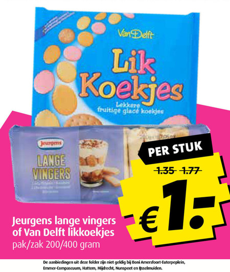 Van Delft   biscuits, kinderbiscuit folder aanbieding bij  Boni - details