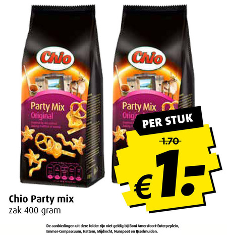 Chio   zoutje folder aanbieding bij  Boni - details