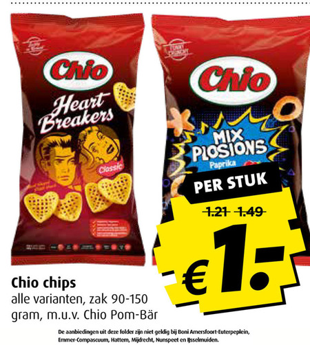 Chio   zoutje folder aanbieding bij  Boni - details