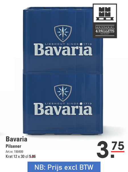 Bavaria   krat bier folder aanbieding bij  Sligro - details