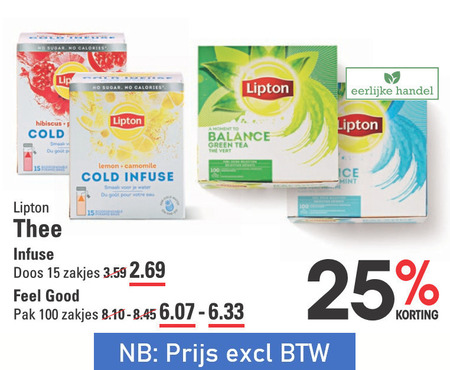 Lipton   thee folder aanbieding bij  Sligro - details