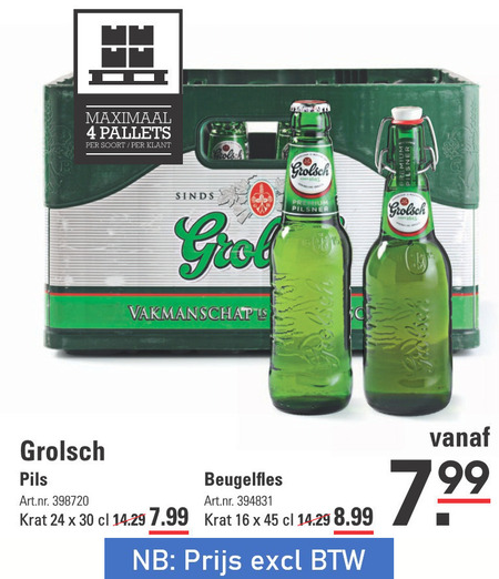 Grolsch   krat bier folder aanbieding bij  Sligro - details