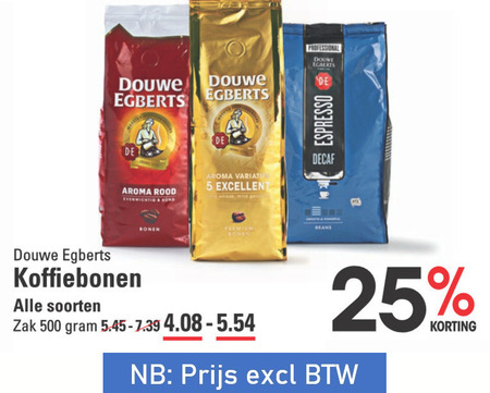 Douwe Egberts   koffiebonen folder aanbieding bij  Sligro - details