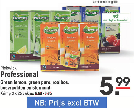 Pickwick   thee folder aanbieding bij  Sligro - details