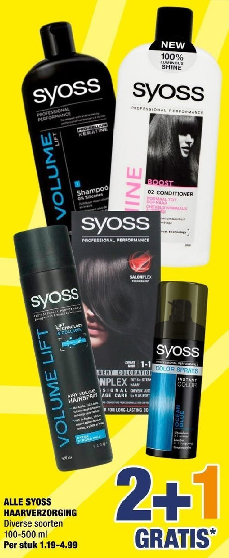 Syoss   hairspray, conditioner folder aanbieding bij  Big Bazar - details