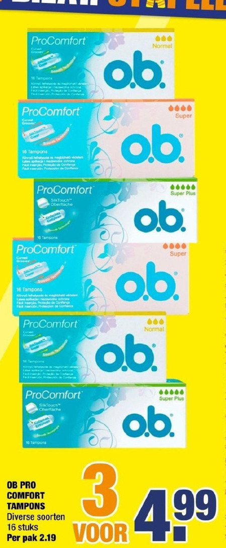 O.B.   tampons folder aanbieding bij  Big Bazar - details