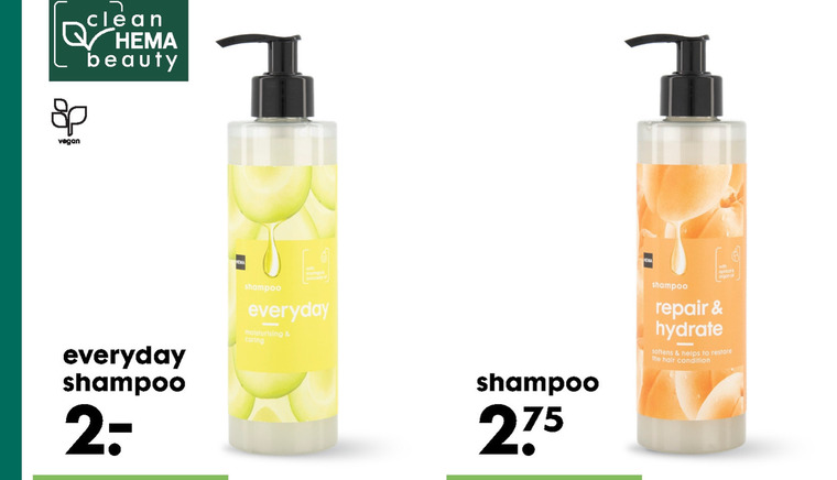 Hema huismerk   shampoo folder aanbieding bij  Hema - details