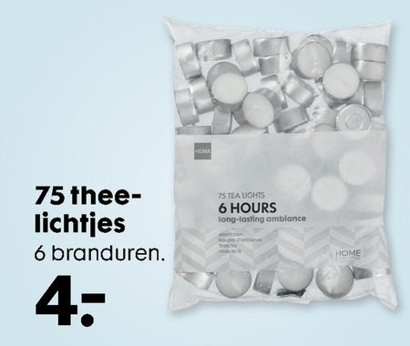 Hema huismerk   theelicht folder aanbieding bij  Hema - details