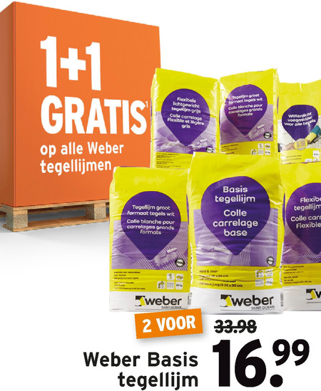 Weber Saint-Gobain   tegellijm folder aanbieding bij  Gamma - details