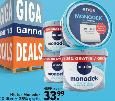 Histor   muurverf folder aanbieding bij  Gamma - details