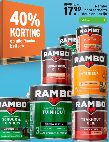 Briljant Uitschakelen dictator Rambo beits folder aanbieding bij Gamma - details