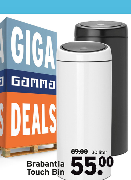 Brabantia   afvalemmer folder aanbieding bij  Gamma - details