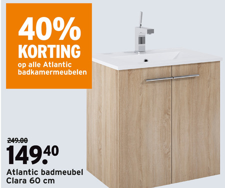 Het formulier Disco Somatische cel Atlantic badmeubel, wastafelkast folder aanbieding bij Gamma - details