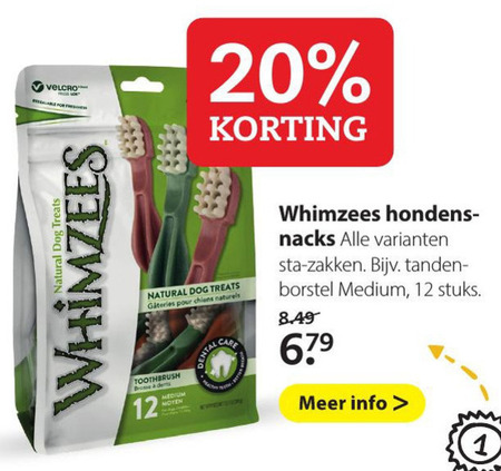 Whimzees   hondensnacks folder aanbieding bij  Pets Place - details