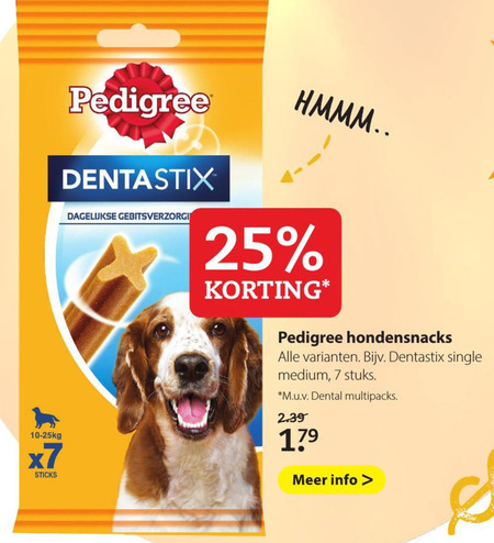 Pedigree Dentastix   hondensnacks folder aanbieding bij  Pets Place - details