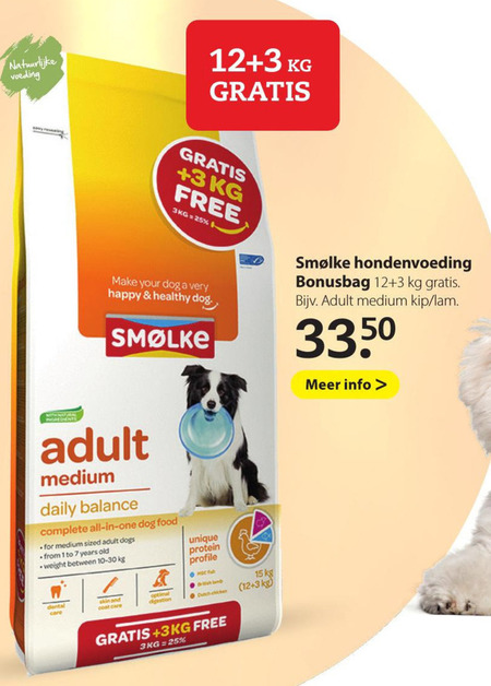 Smolke   hondenvoer folder aanbieding bij  Pets Place - details