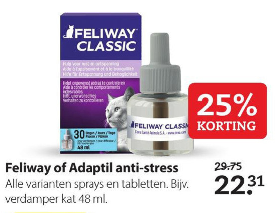 feliway   huisdierenapotheek folder aanbieding bij  Pets Place - details