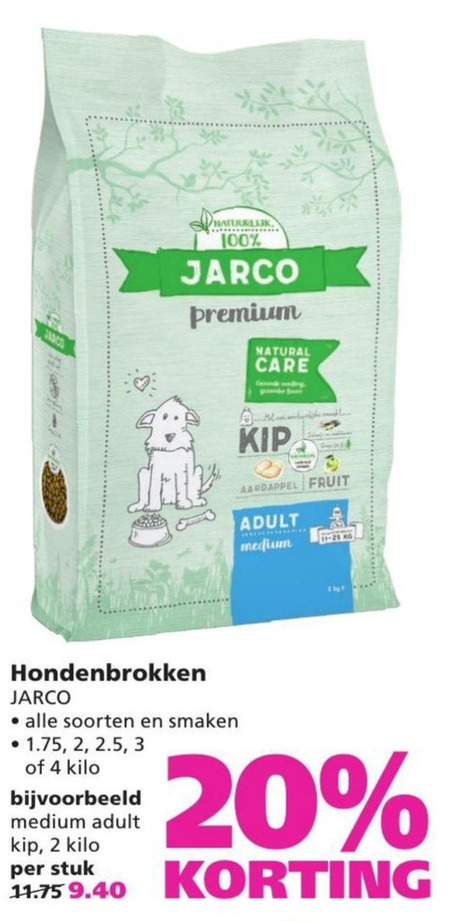 Jarco   hondenvoer folder aanbieding bij  Ranzijn Tuin en Dier - details