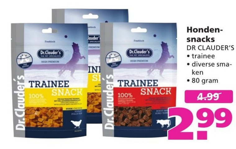 Dr Clauders   hondensnacks folder aanbieding bij  Ranzijn Tuin en Dier - details