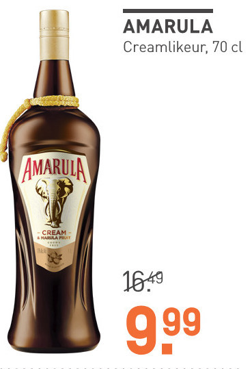 Amarula Cream   likeur folder aanbieding bij  Gall & Gall - details